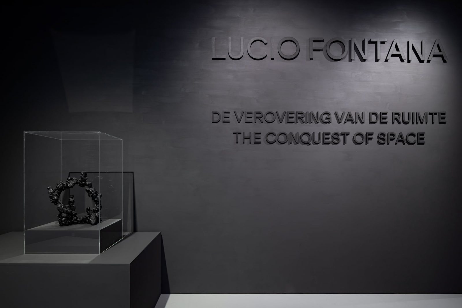 Lucio Fontana The Conquest of Space De verovering van de ruimte Design Museum Den Bosch exhibition signage